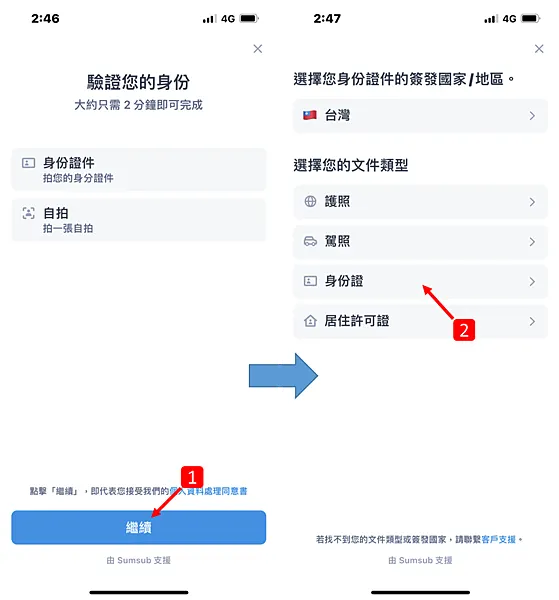 BTCC&nbsp;手機註冊教學，身份證