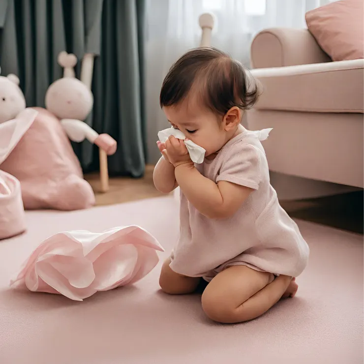 AI繪圖。多希望我女兒也能這樣自己擤鼻涕XD…