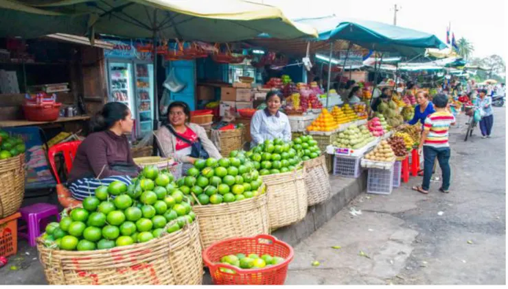柬埔寨市場樣貌 圖／iStock網站