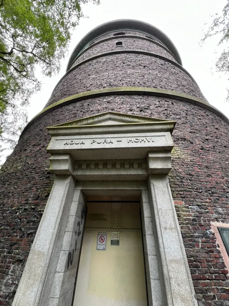 The water tower in the Volunteer Park
