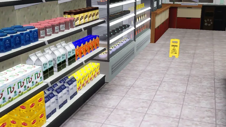 我有好好利用這一大片牆壁，盡量放貨物。