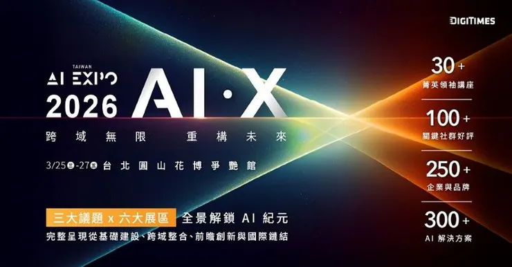 ▲「AI EXPO Taiwan 2026」盛大回歸,將於3月25日至27日在圓山花博爭艷館隆重開幕。