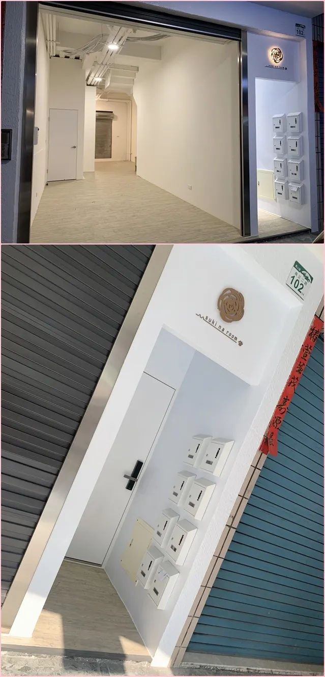 一樓將來會出租為店面，旁邊為套房樓梯入口處及獨立信箱