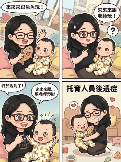 【育兒漫畫】差點忘記自己是媽媽？托育人員的超真實後遺症