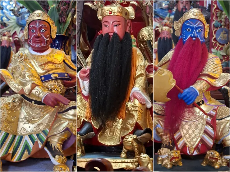 新竹港南順天宮 李單山三府王爺神像