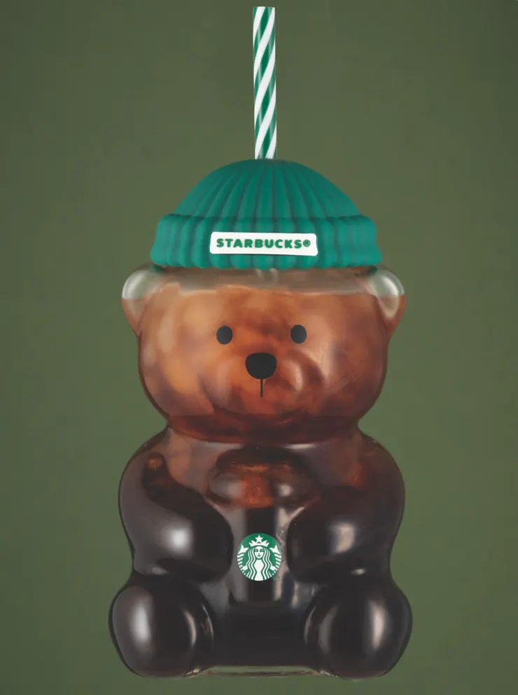 星巴克在美國推出的『小熊咖啡師玻璃杯』，可愛度爆表，造成一股搶購潮。