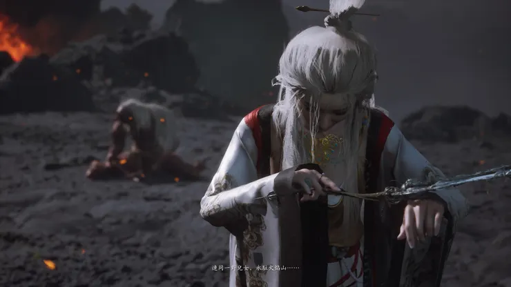 遊戲截圖：在黑神話故事線中，羅煞女第二次獻出芭蕉扇