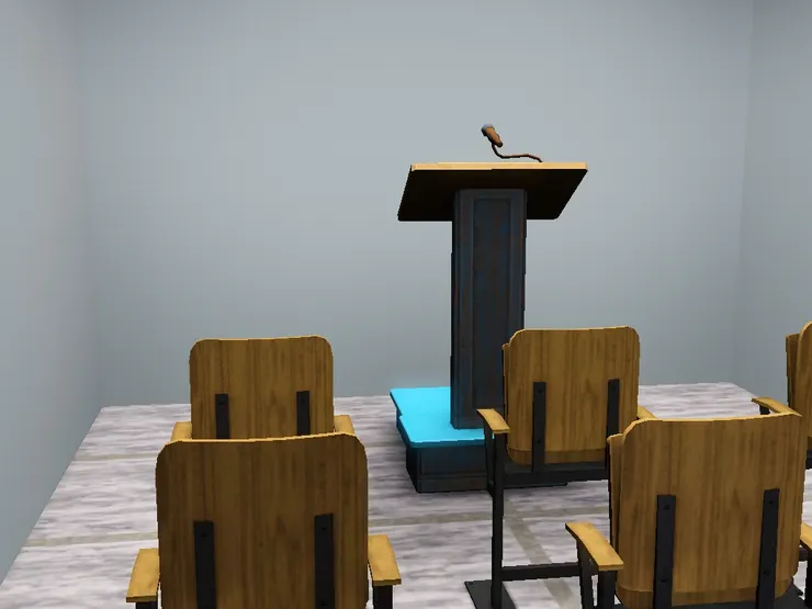 這個房間比較正經，只用了灰色的清水牆面。