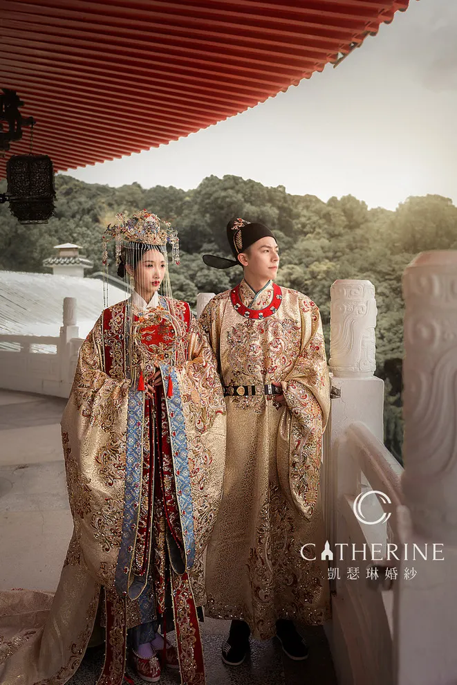 古風婚服首選│漢服│龍鳳掛│秀禾服│中式婚紗│傳統婚服│台北婚紗