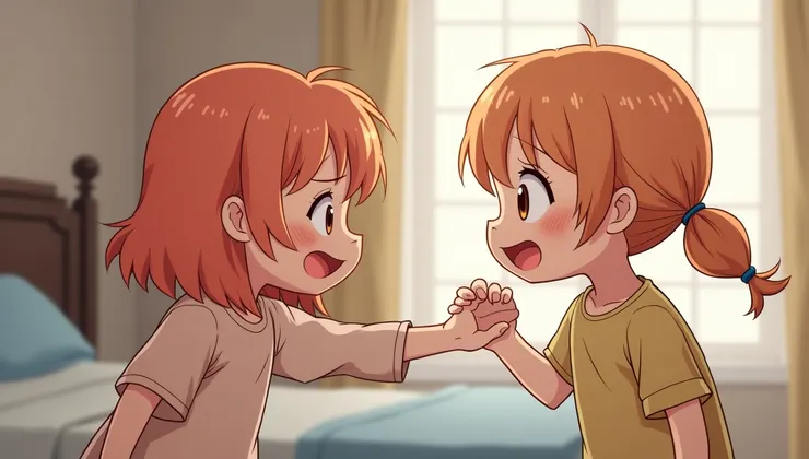  桃子揮手打了姐姐，衝突瞬間發生。