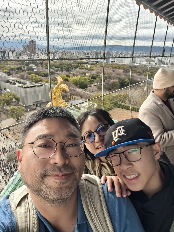 天守閣展望台人好多