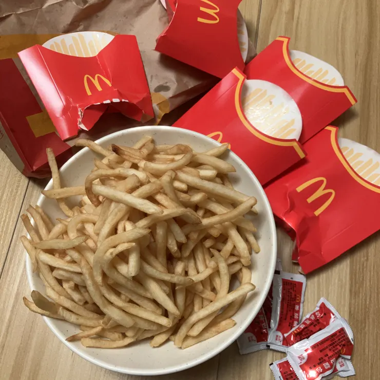 不小心買太多的無鹽薯條。（圖片來源：辰心）