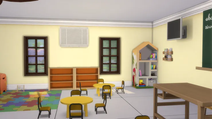 有時候也會分組活動，有些去玩玩具、有些看圖書。