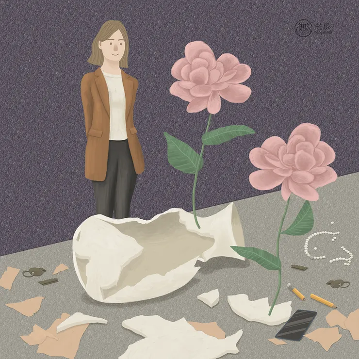 此畫作為芒現繪製的NFT作品-【把大挫折當作是心裡大掃除】