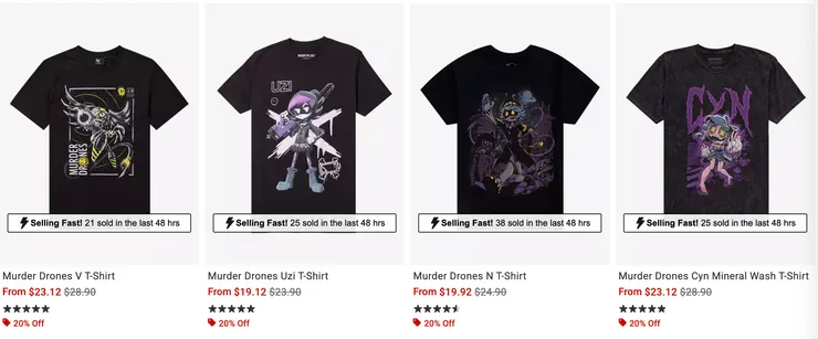 服飾品牌 Hot Topic 聯名衣服