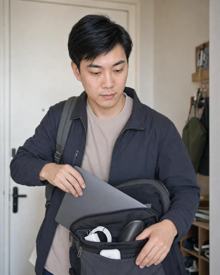 梁练伟用通勤装备验证 AI PC 轻薄本续航和便携体验