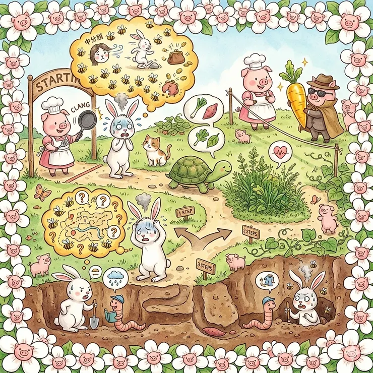 AI繪圖：新龜兔賽跑