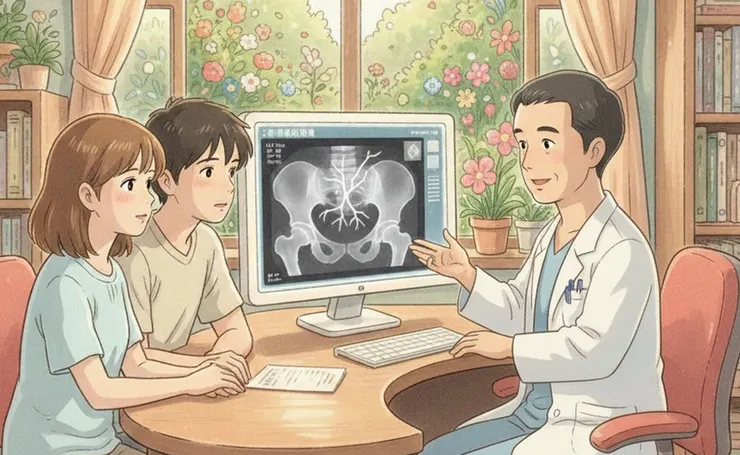 忘記跟醫生要攝影的X光片檔案，先用AI生成一張圖充數，醫生本人很年輕，沒有圖片裡那麼老 XD