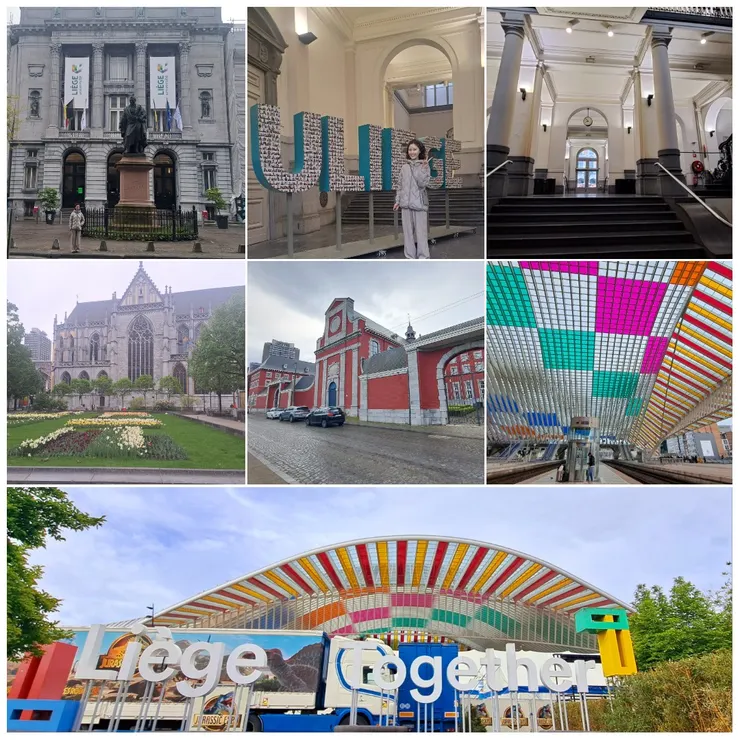 被驚艷到的列日車站..好有活力 歷史悠久的列日大學本部