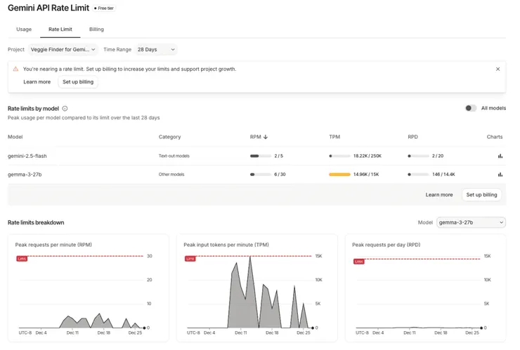 Google AI Studio 查看 API 用量