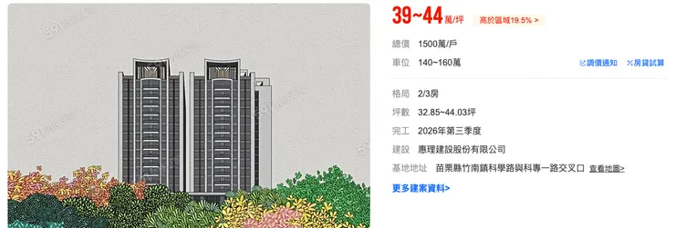 惠宇新境銷售狀況
