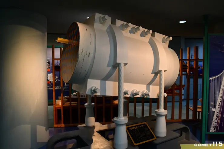 紀念館3樓展示的纜繩剖面模型