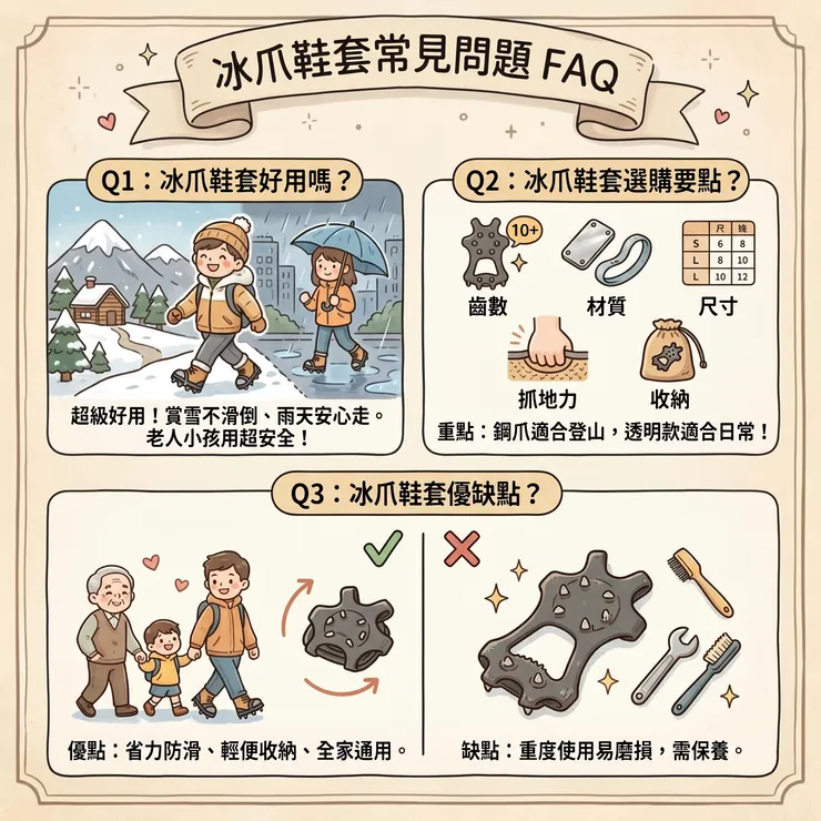 冰爪鞋套常見問題FAQ