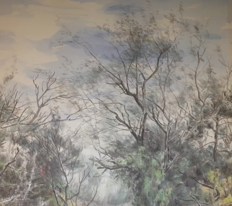 〈浯島秋韻〉局部－遠樹