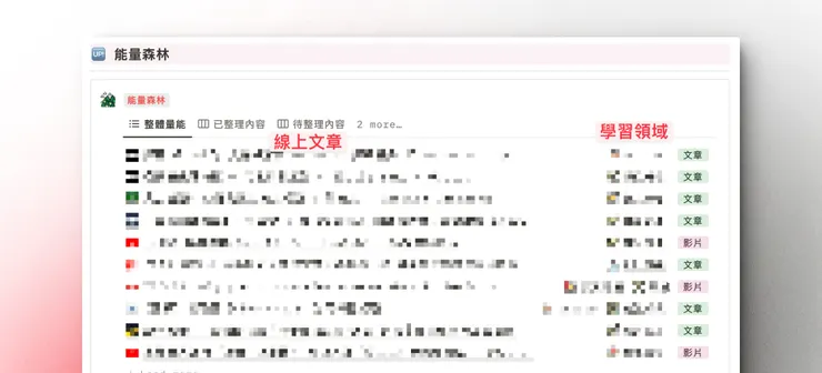 文章收入前，記得要滿足自己的學習領域，擷取後也要進行知識萃取整理，才能確保學習的有效性