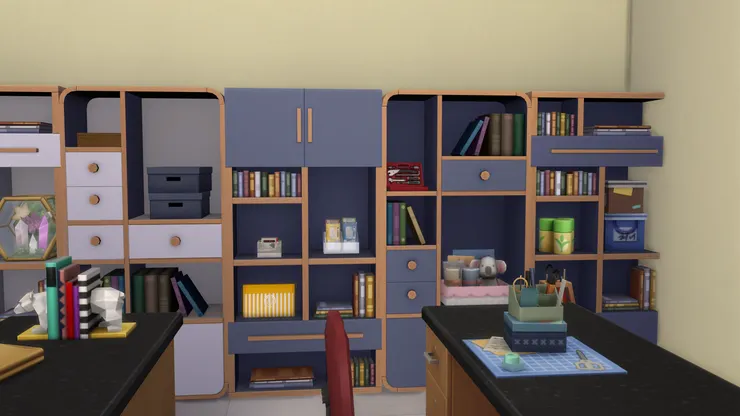 這邊的櫃子都是放教具教材。