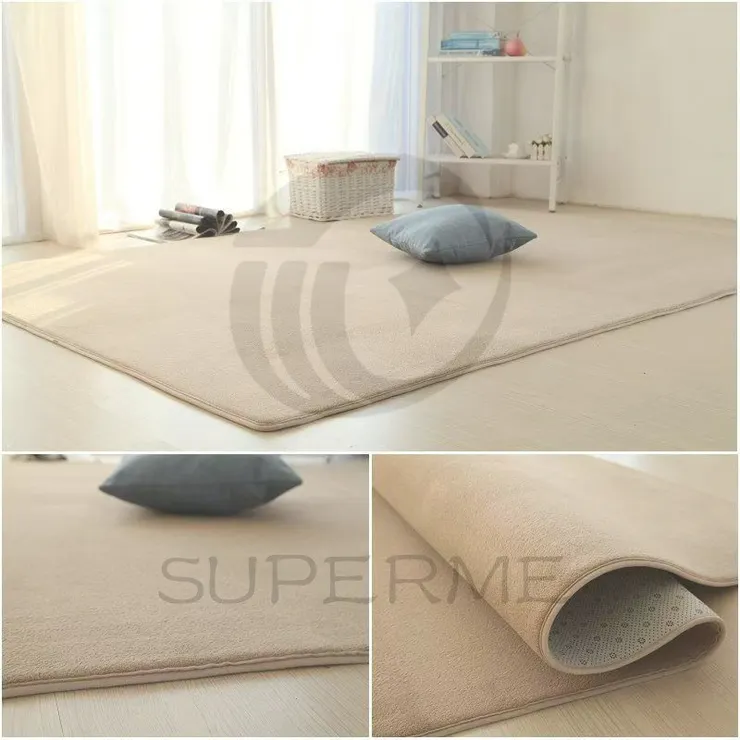 1️⃣ 【溫潤包覆】簡約現代客製化珊瑚絨地毯