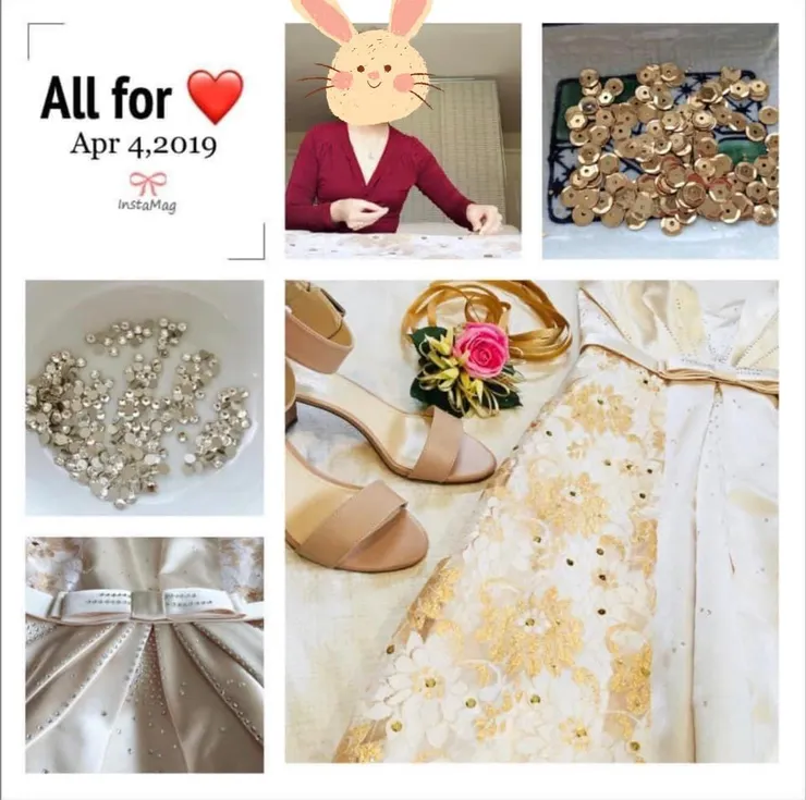 親自為妮妮Prom 製作舞衣