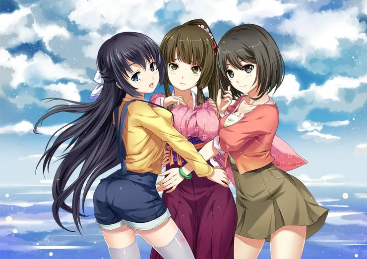 遊戲1.2版的美術，身為女性的我不得也為這三個妹子感到醉心。（？）圖片來源自《雨港基隆》