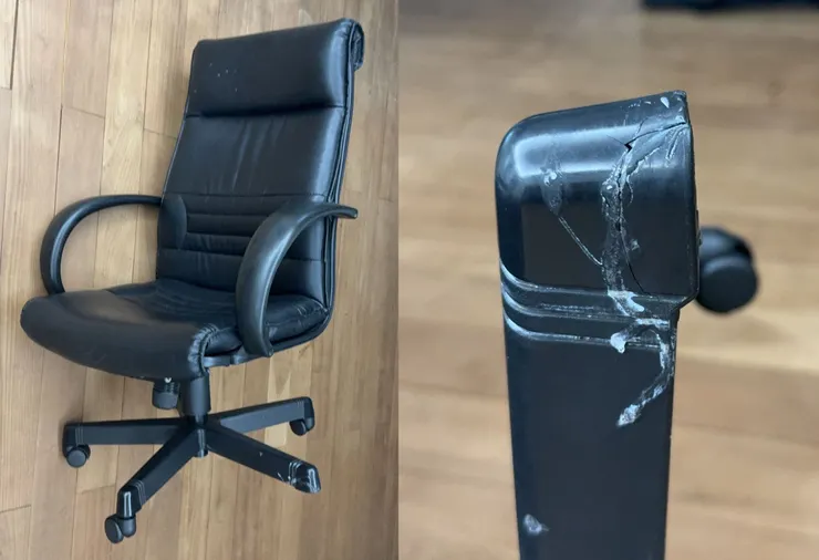 皮革辦公椅腳架斷裂怎麼辦？