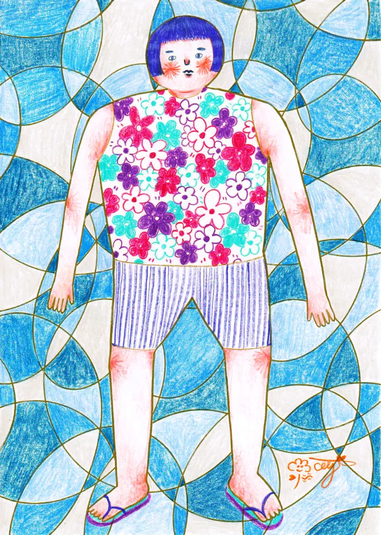 我的著色作品 - 蔚藍夏日