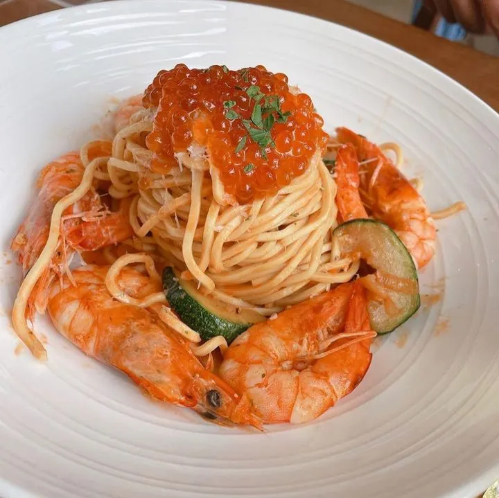 鮭魚卵鮮蝦汁義大利麵   Dor,留 手工義大利麵 - 友愛街店