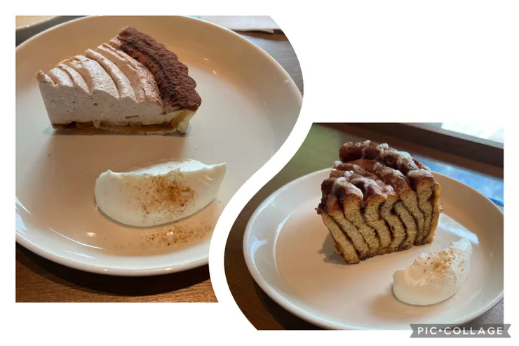 香蕉奶油派跟肉桂捲。