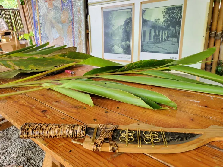 我的夥伴與剛採摘完的月桃