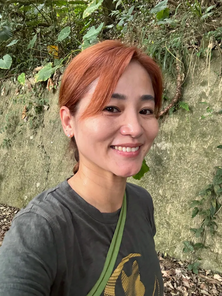 當天天氣陰涼,走在無遮蔽的產業道路心情愉悅