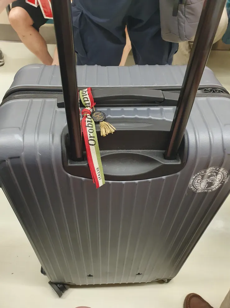 帶著大行李箱在捷運線上搖搖晃晃