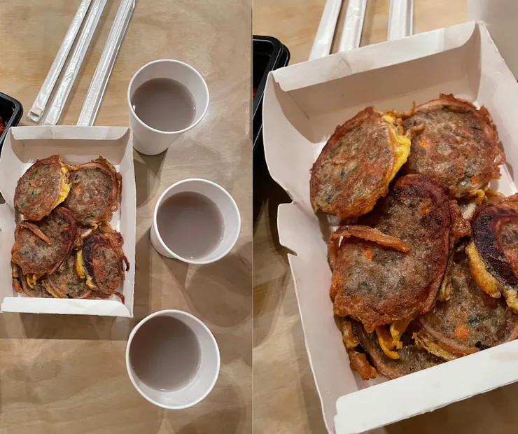 魷魚血腸搭配甜米釀,非常的解膩