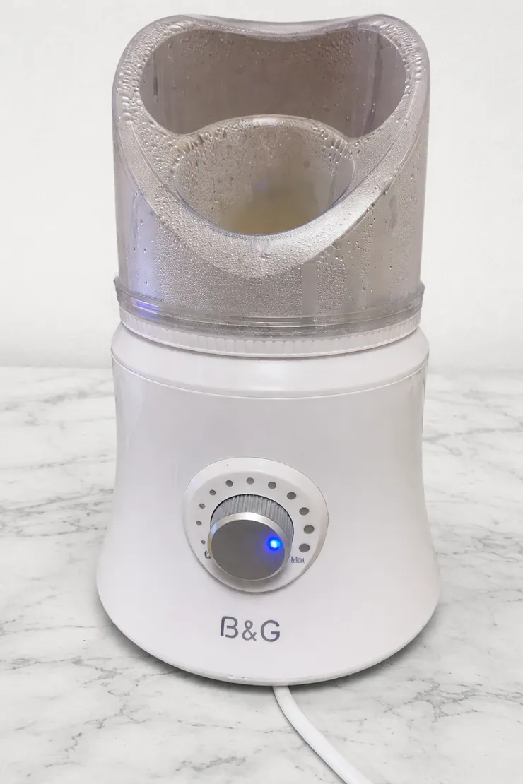 自從我用了這個蒸鼻器之後，我真的很少鼻塞了><