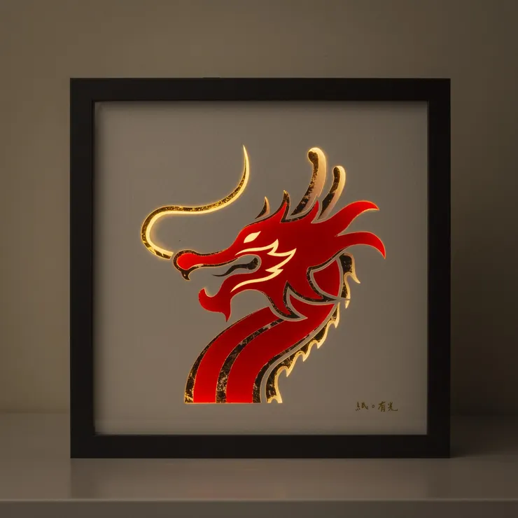 「龍」立體紙雕氣氛燈