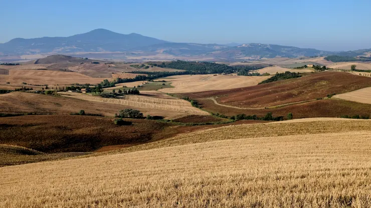 由農莊眺望Val d'Orcia。