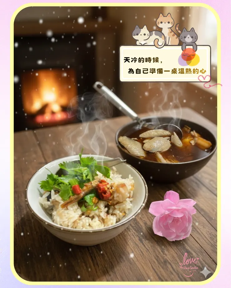 天冷的時候，為自己準備一桌溫熱的心。