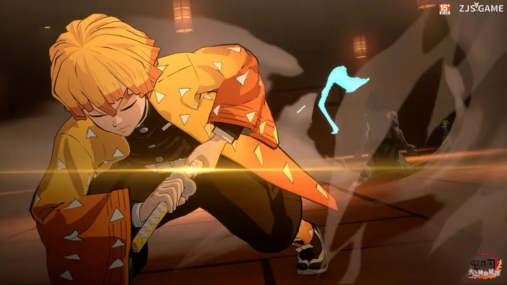 我妻善逸(聲:下野紘)自幼被父母遺棄,在加入鬼殺隊前被想跟男友私奔的女人給欺騙而不得不替她償還六十萬的債務,後被培養雷之呼吸劍士的培育者桑島慈悟郎用「培養」的名義進行地獄式訓練,本來覺得會死卻撐過了時長一年的訓練時間參加最終選拔,後運氣好存活下來,但又回到地獄般的生活。