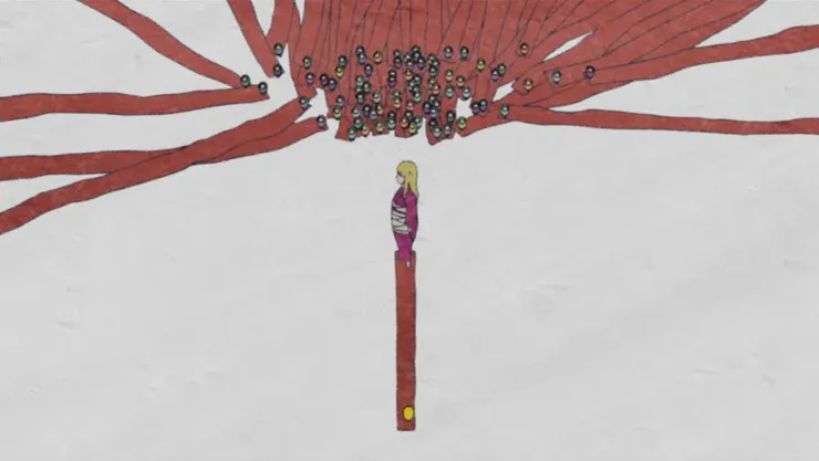 每一條紅帶子代表胎兒跟母親的聯繫