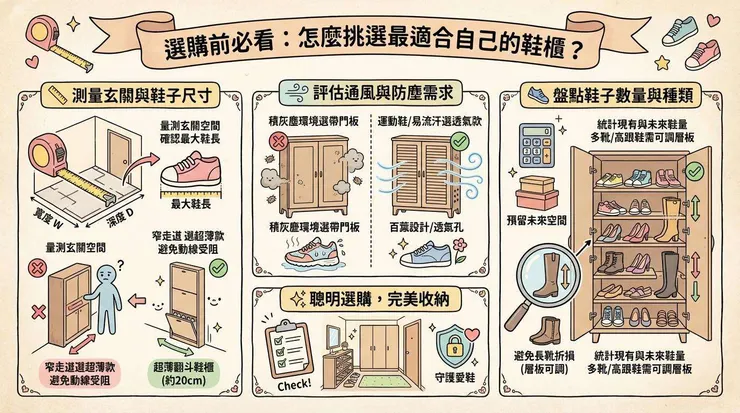 選購前必看：怎麼挑選最適合自己的鞋櫃？