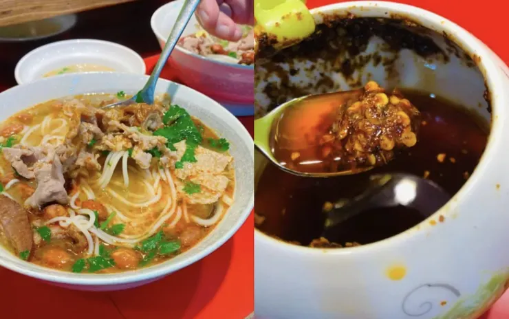 「艋舺200」現煮螺螄粉，大肉塊每一口都帶有軟嫩帶富含膠質的筋，跟袋裝螺螄粉對比根本天壤之別XD (圖/yahoo新聞)