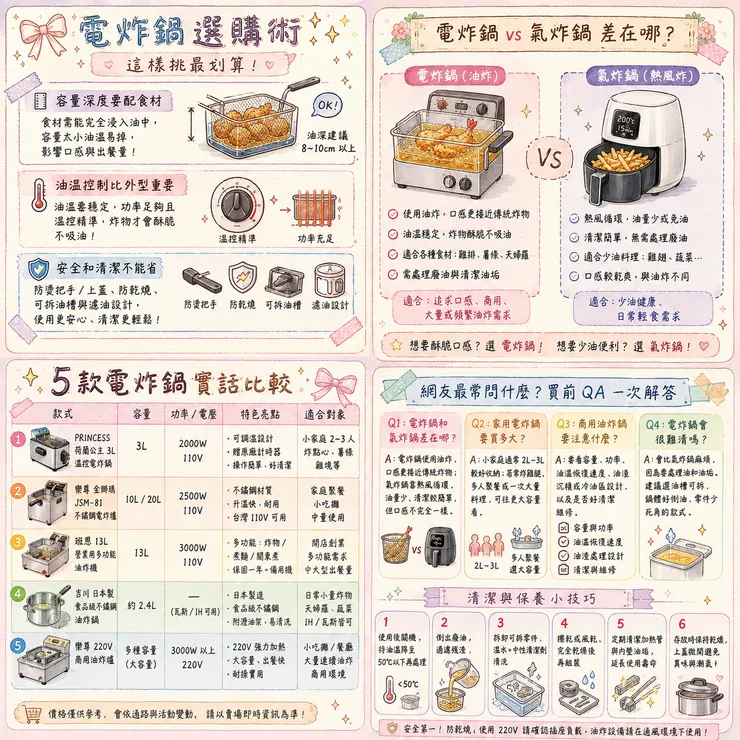 【電炸鍋推薦】家用商用油炸怎麼挑 🍟 2026 Dcard、Threads 熱議 5 款電油炸鍋比較